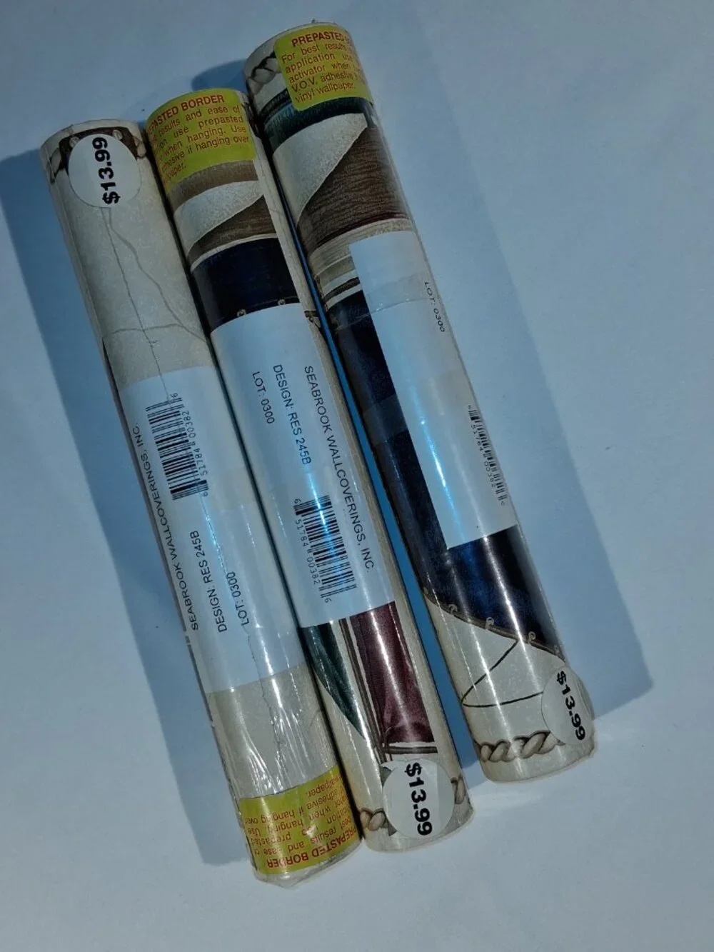 SEABROOK WALLCOVERINGS Border SAILBOATS RES 245B LOT 0300 3 Rolls 5 yds each NEW